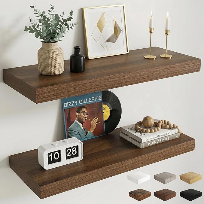 Dreamland 36 inch Floating Shelves, Rustic Wood Floating Wall Shelf