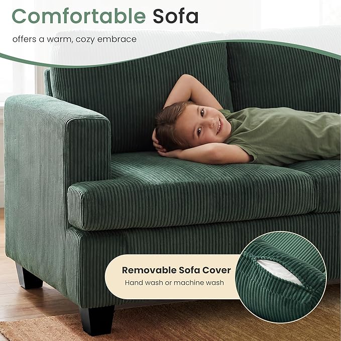 YOUDENOVA Sofa, 63” Comfy Loveseat Sofa
