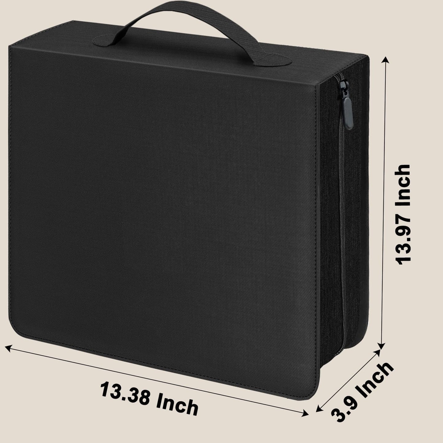 Salajory CD DVD Bluray Storage Binder with Handles - Holds 136 Discs & 68 Booklet Pockets, PU Leather Cover for Blu-ray Movies, Music CDs, Audio Disks, Portable Media Organizer