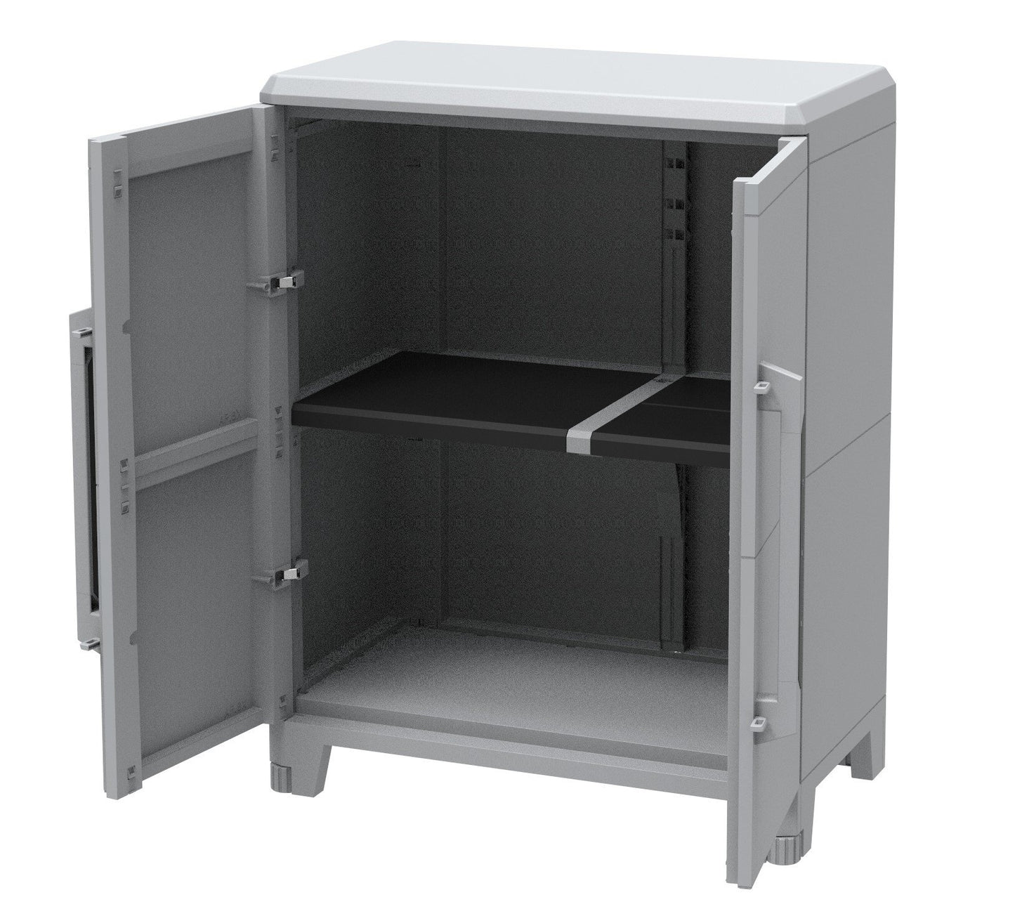 Terry, Transforming Modular 2, Cabinet with a Modern and Linear Design Suitable for Any Environment, (up to 40 kg evenly distributed), Grey, 78 x 43.6 x 101.6 cm