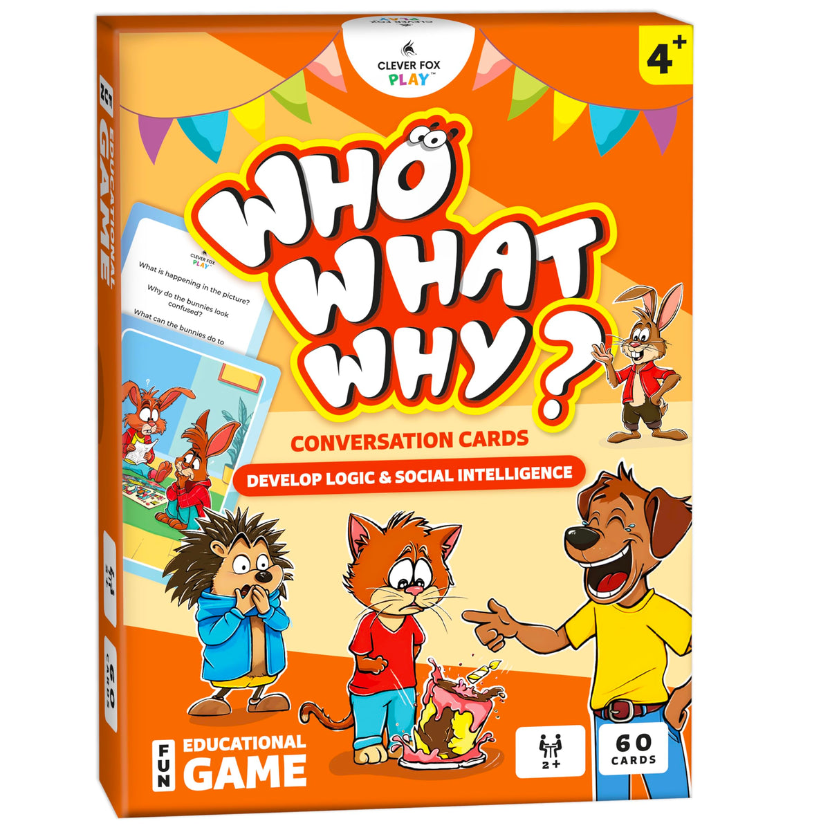 Who What Why Conversation Cards for Kids – Learning Game for Social Skills, Emotional Intelligence & Critical Thinking – Speech Therapy Resources, Sequencing Game & Articulation Materials, Ages 4+