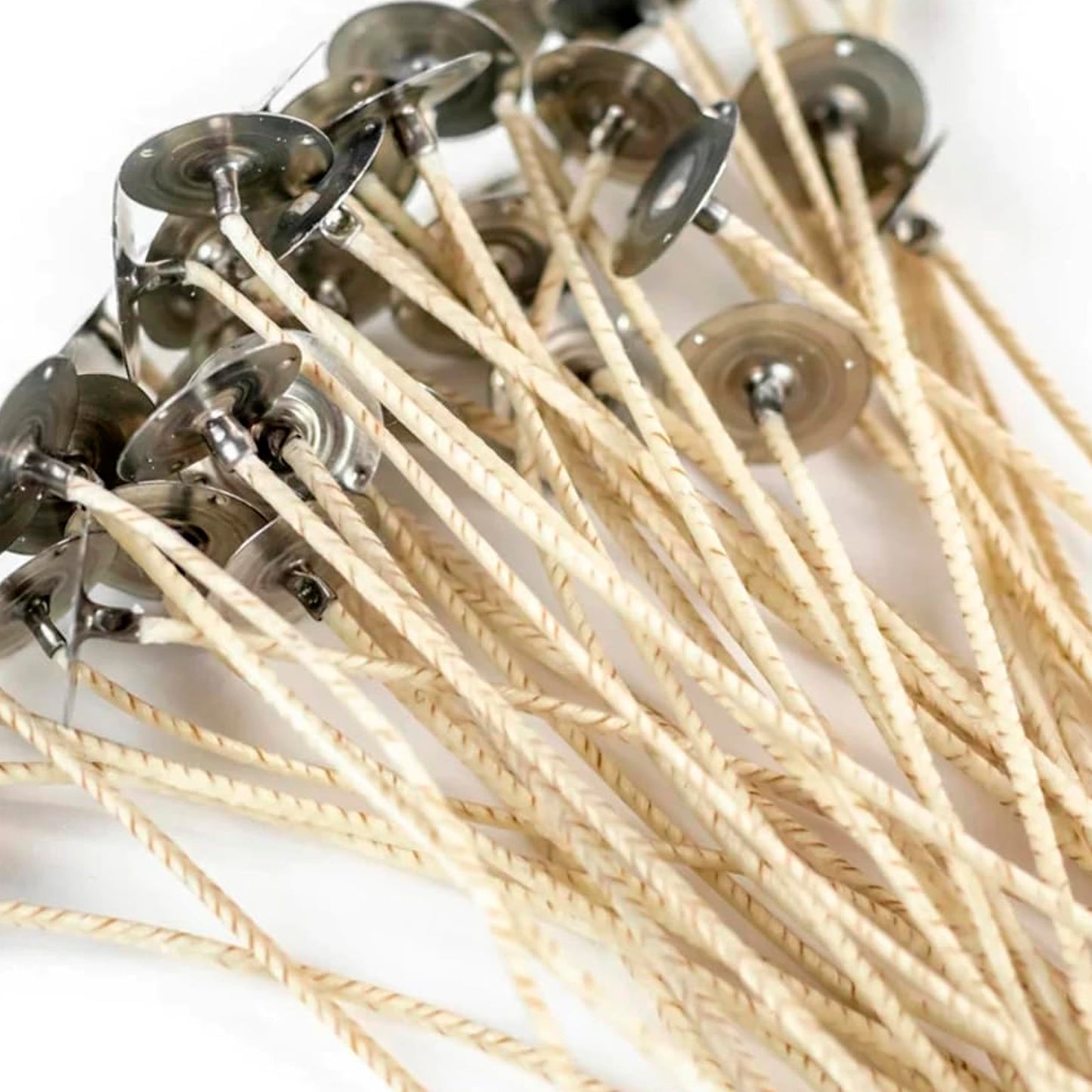 EAP Innovations HTP-93 Candle Making Wicks, Pre-Tabbed, Rigid, Self-Trimming Wicks for Candlemaking, Works with Paraffin, Gel & Vegetable Wax, 6" Length, Pack of 100
