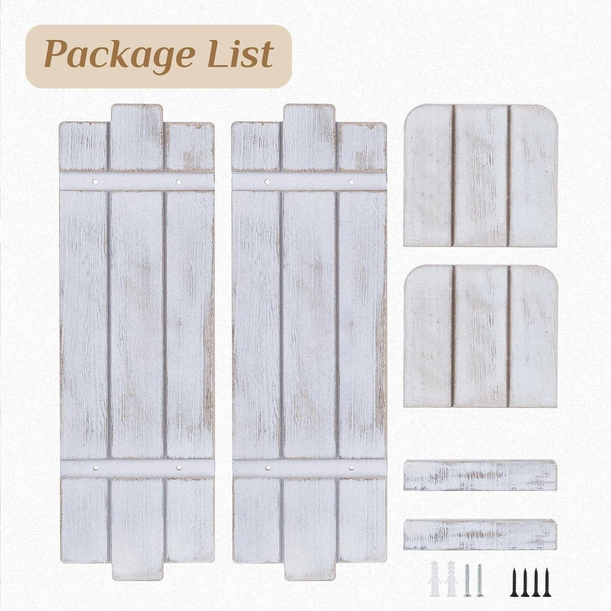 Farmhouse Candle Sconces Wall Decor: Set of Two Rustic Wood Wall Candle Holder - Distressed White Candle Sconces for Bedroom Living Room Bathroom