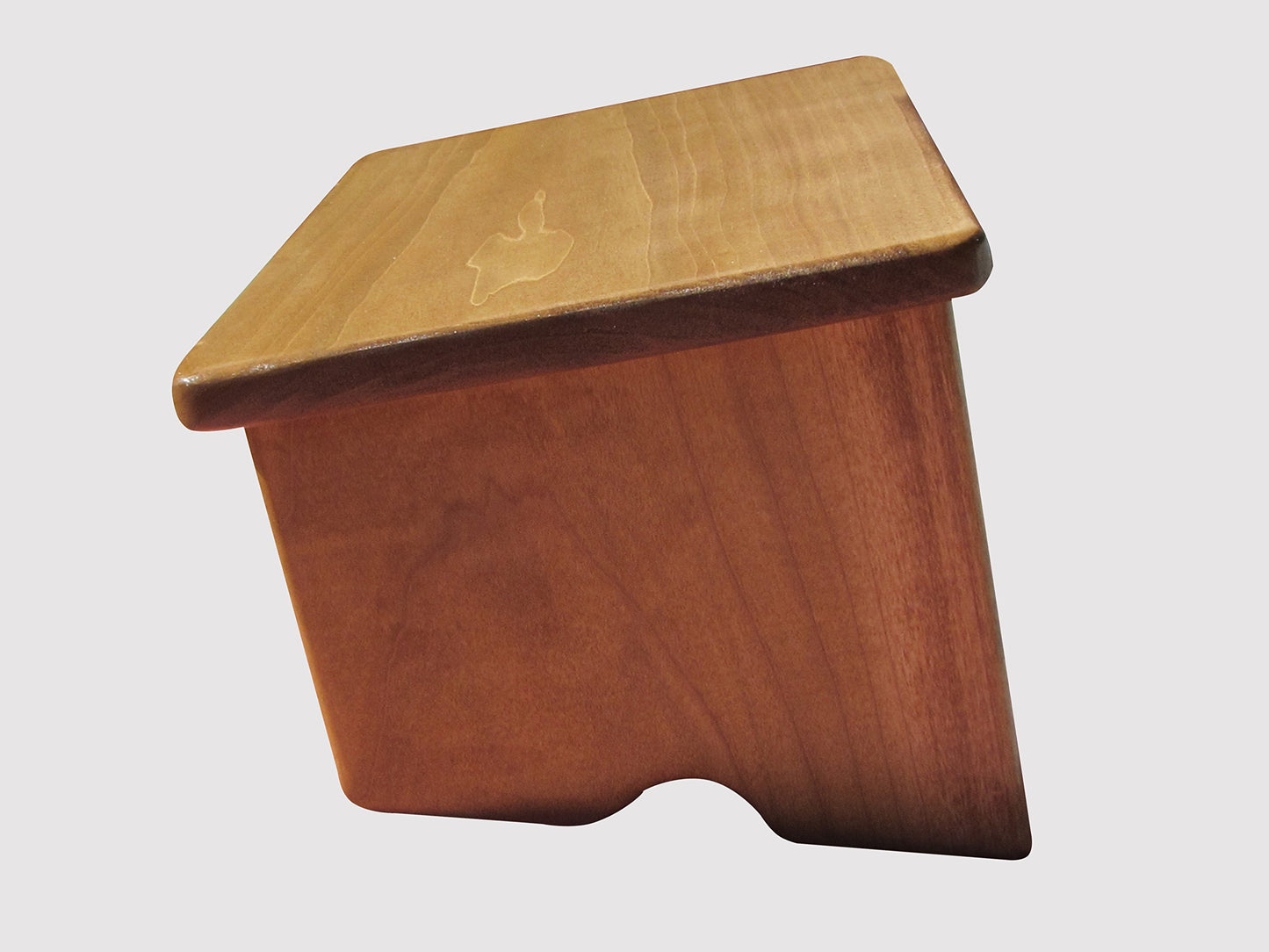KR Ideas Nursing Foot Stool 6" Tall Poplar Wood (Made in The USA) (Maple Stain)