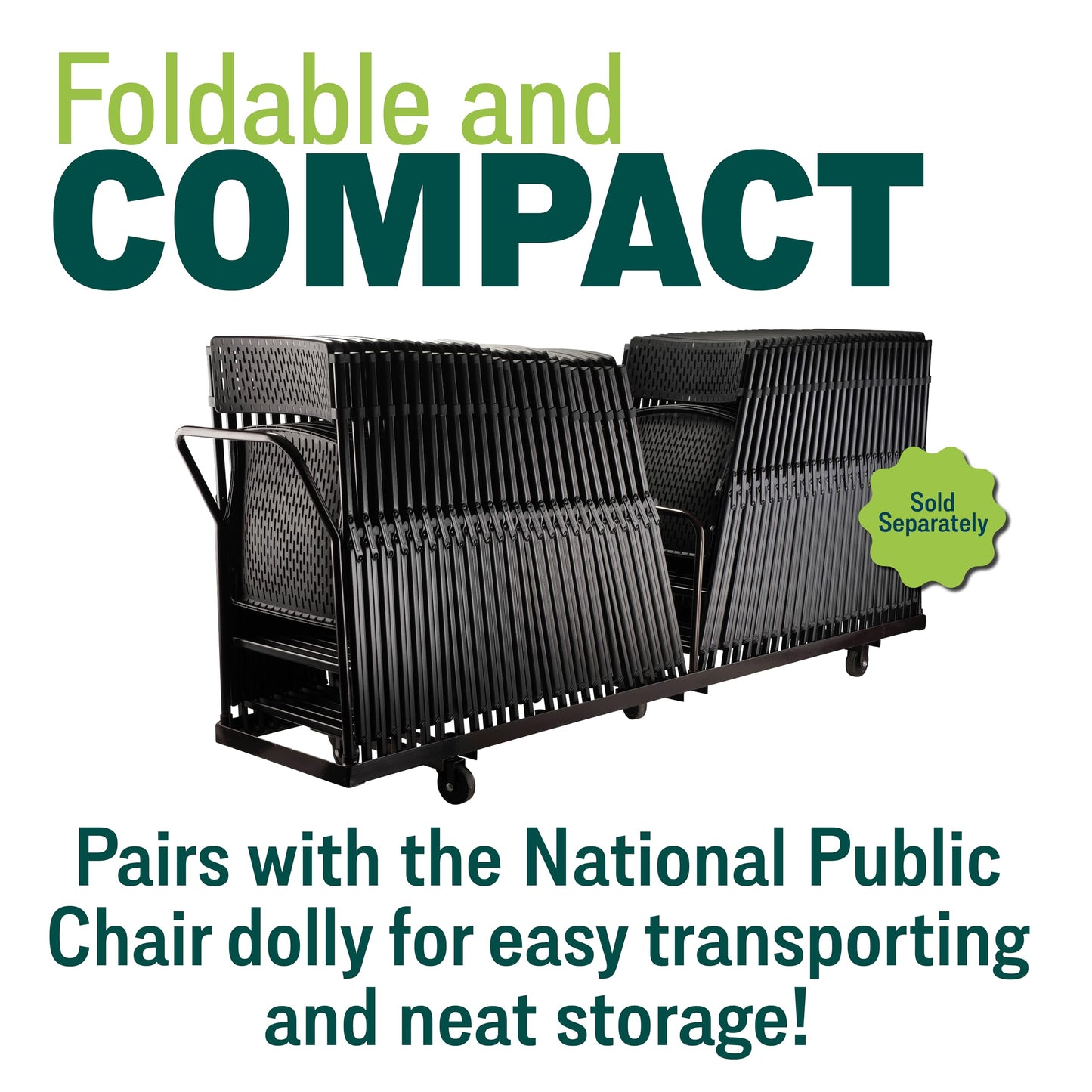 Premium Padded Portable Folding Chairs by National Public Seating – 1200 Series Upholstered, Heavy-Duty Foldable Chairs for Indoor & Outdoor Use – Set of 4, Comfortable & Durable, Honey Brown