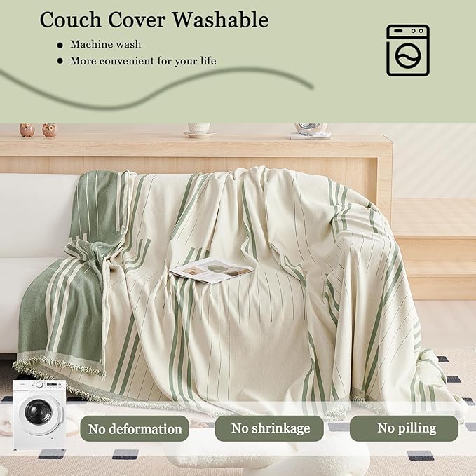 DREAMINGO Couch Cover Reversible Chenille Furniture Protector Sofa Covers