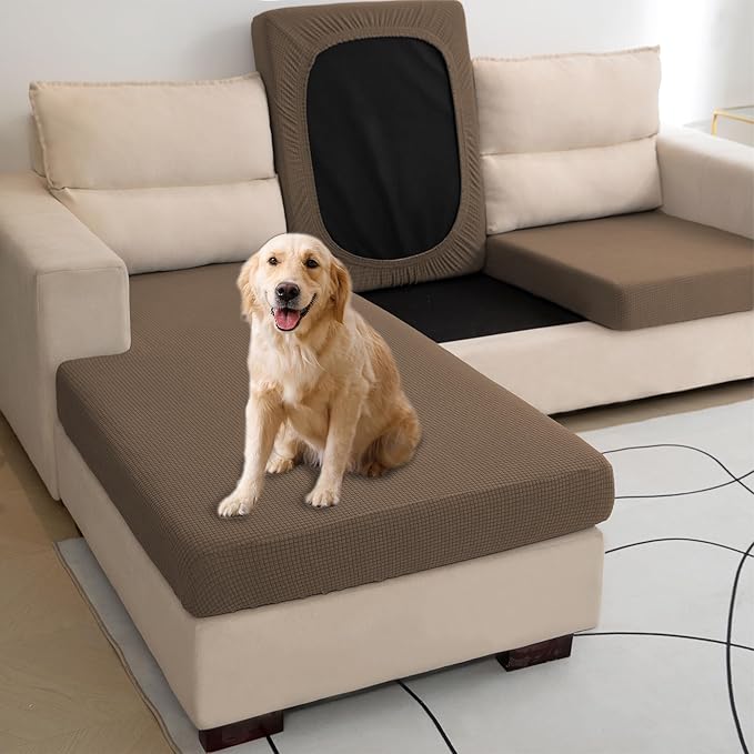 Water Repellent L Shaped Couch Covers 3 Pieces Sofa Seat Cushion Slipcovers