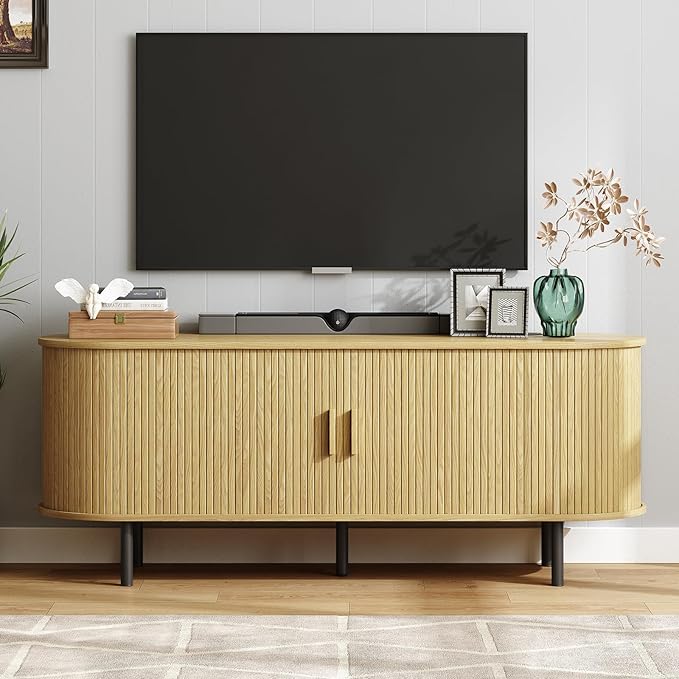 ONBRILL 63" TV Stand with Power Outlet