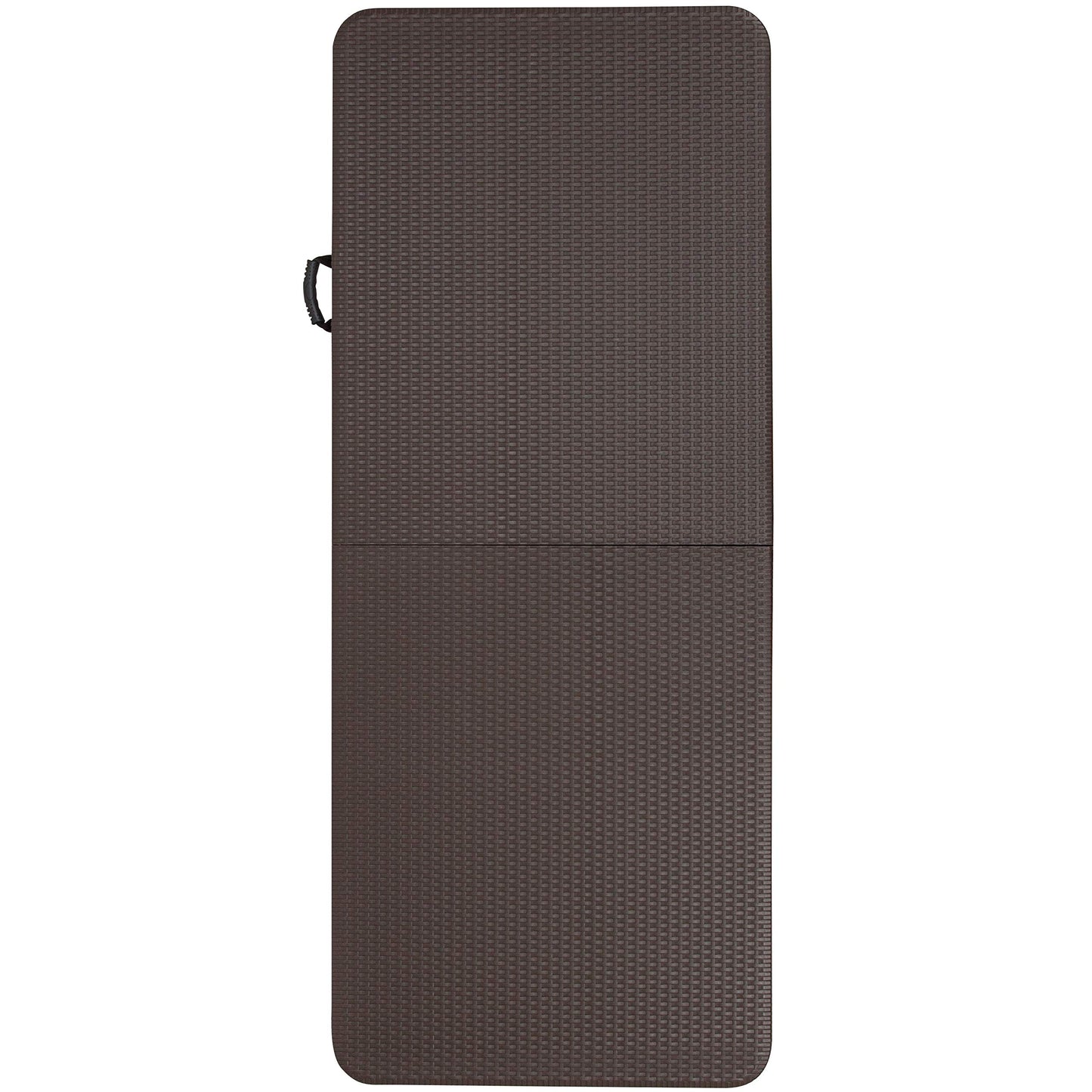 Flash Furniture Park Commercial Grade 6-Foot Bi-Fold Brown Rattan Plastic Folding Table