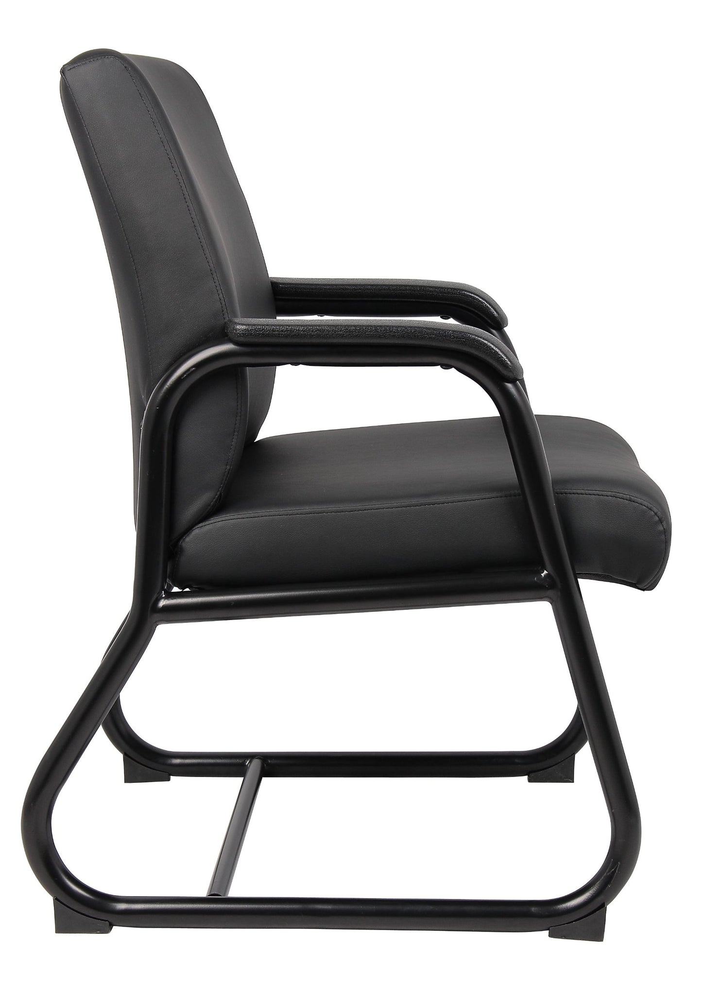 Boss Office Products Heavy Duty Caressoft Guest Chair in Black, 350 lbs. (B709)