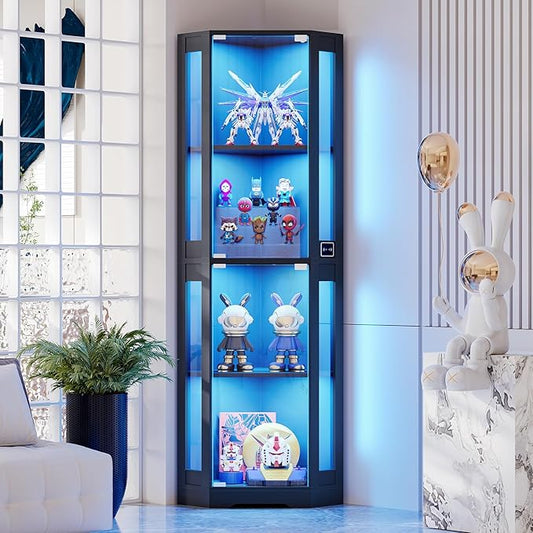 BROTTAR 65" Corner Glass Display Cabinet