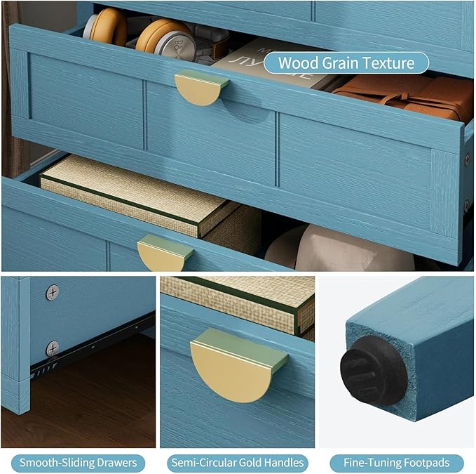 31.5" Accent Storage Cabinets, Modern 3-Drawer Decorative Side Table