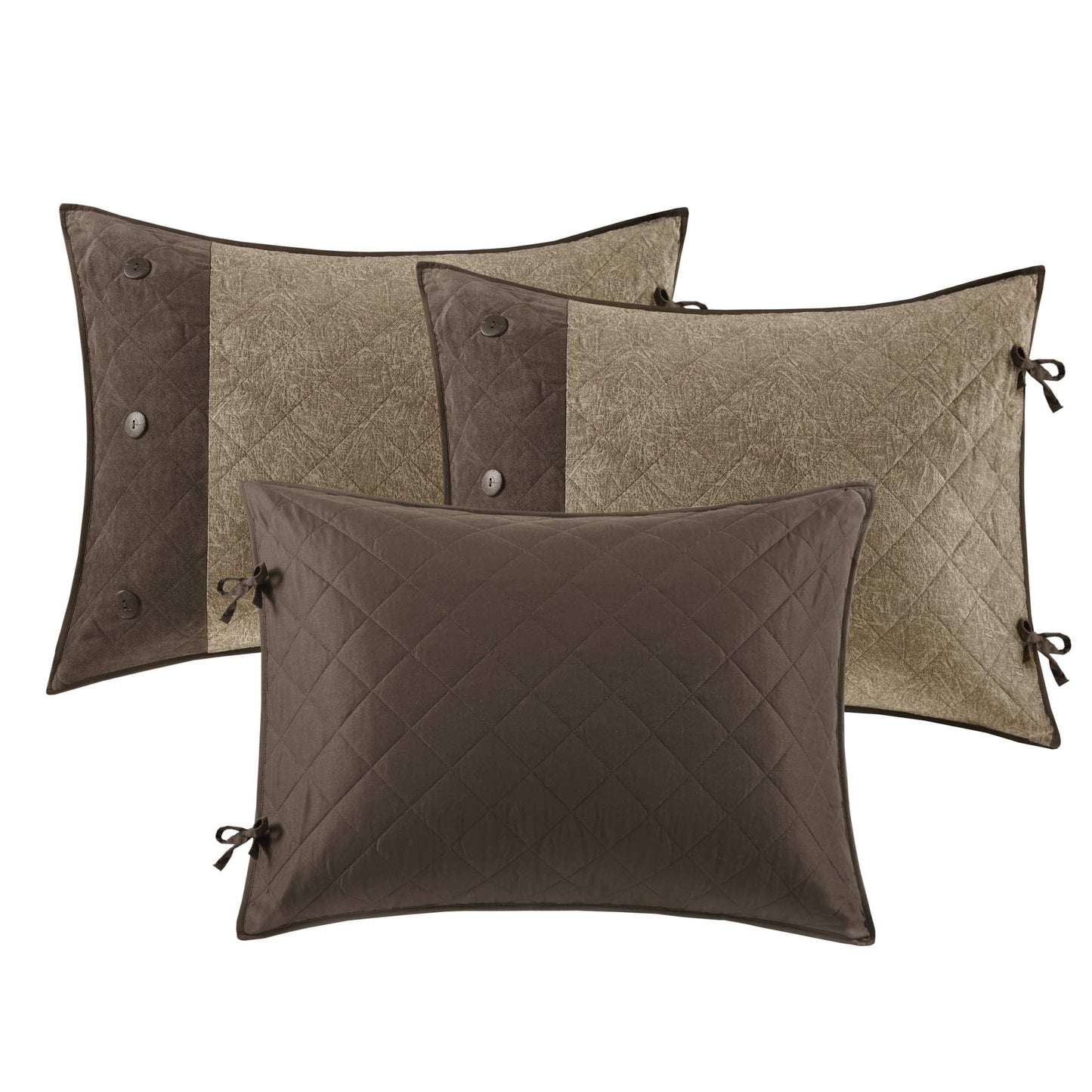 Madison Park Daybed Cover Set - Trendy Design, All Season Luxury Bedding with Bedskirt, Matching Shams, Decorative Pillow, Diamond Quilted Faux Suede Reversible Brown 75"x39" 6 Piece