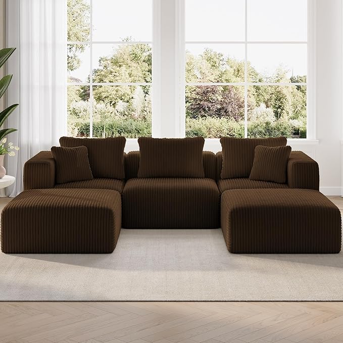 Novilla 106" Modular Sectional Sofa, Modern Cloud Sectional Couch