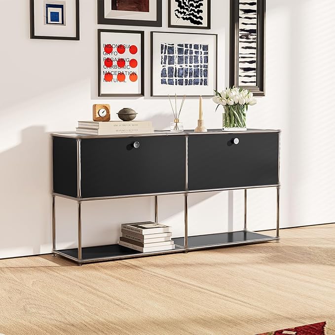Modern Storage Cabinet Sideboard Versatile Free-Standing Organizer Cabinets