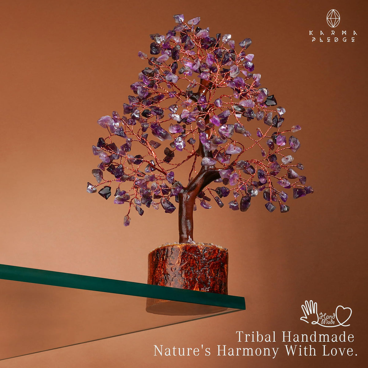 Crystal Tree of Life Amethyst Healing Crystal Trees for Home & Office Decoration, Handmade Crystal Money Bonsai Trees for Positive Energy, Good Luck, Christmas Decor, Birthday Gifts for Women, Mom