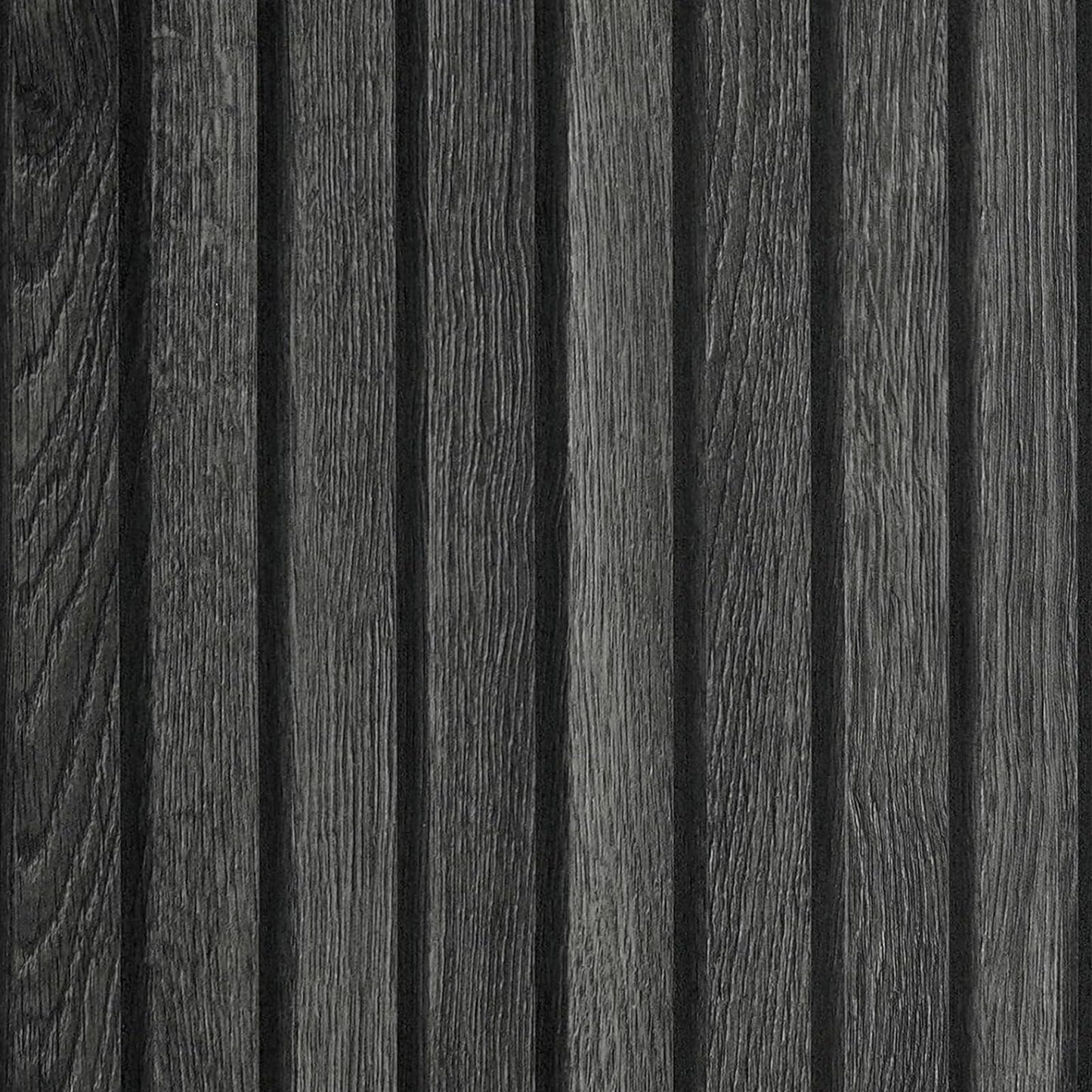 YENHOME Black Wood Slat Peel and Stick Wallpaper 17.7X10 ft Removable Faux Wood Contact Paper Renter Friendly Waterproof No Residue Decor for Bedroom Accent Wall Cabinet Furniture Kitchen Bathroom
