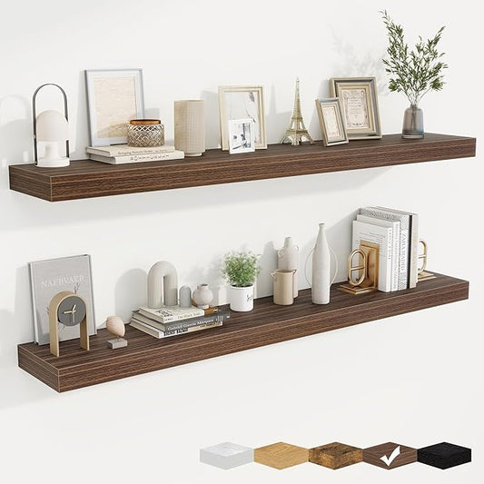 fuqing Floating Shelves for Wall, Wall Mounted Wood Floating Shelf