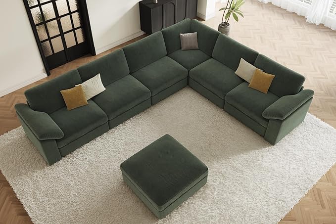 EASE MOOSE Oversized Sectional Modular Sofa, Large U Shape Sectional Couch Wide