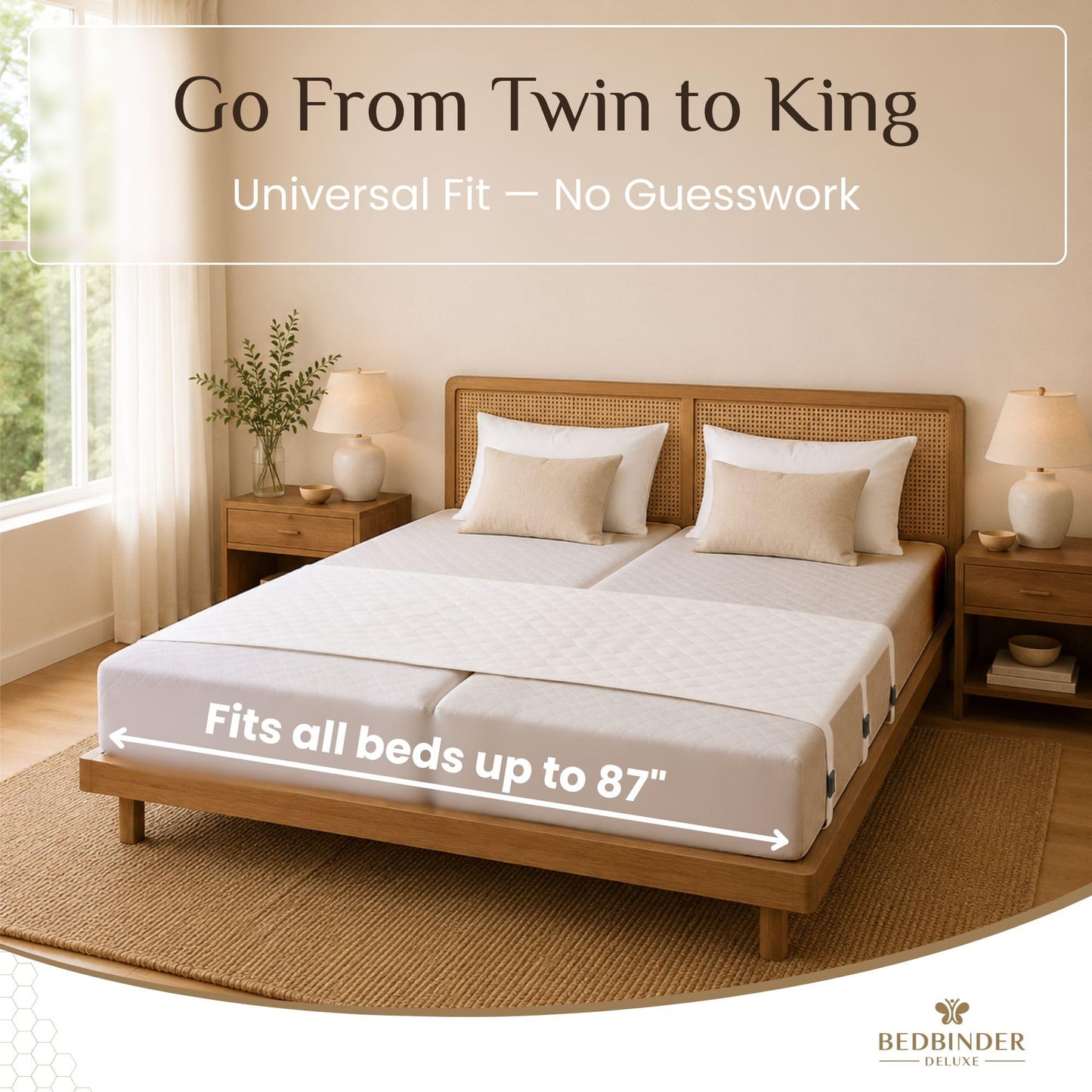 Split King Gap Filler for Adjustable Bed - Bed Bridge Twin to King