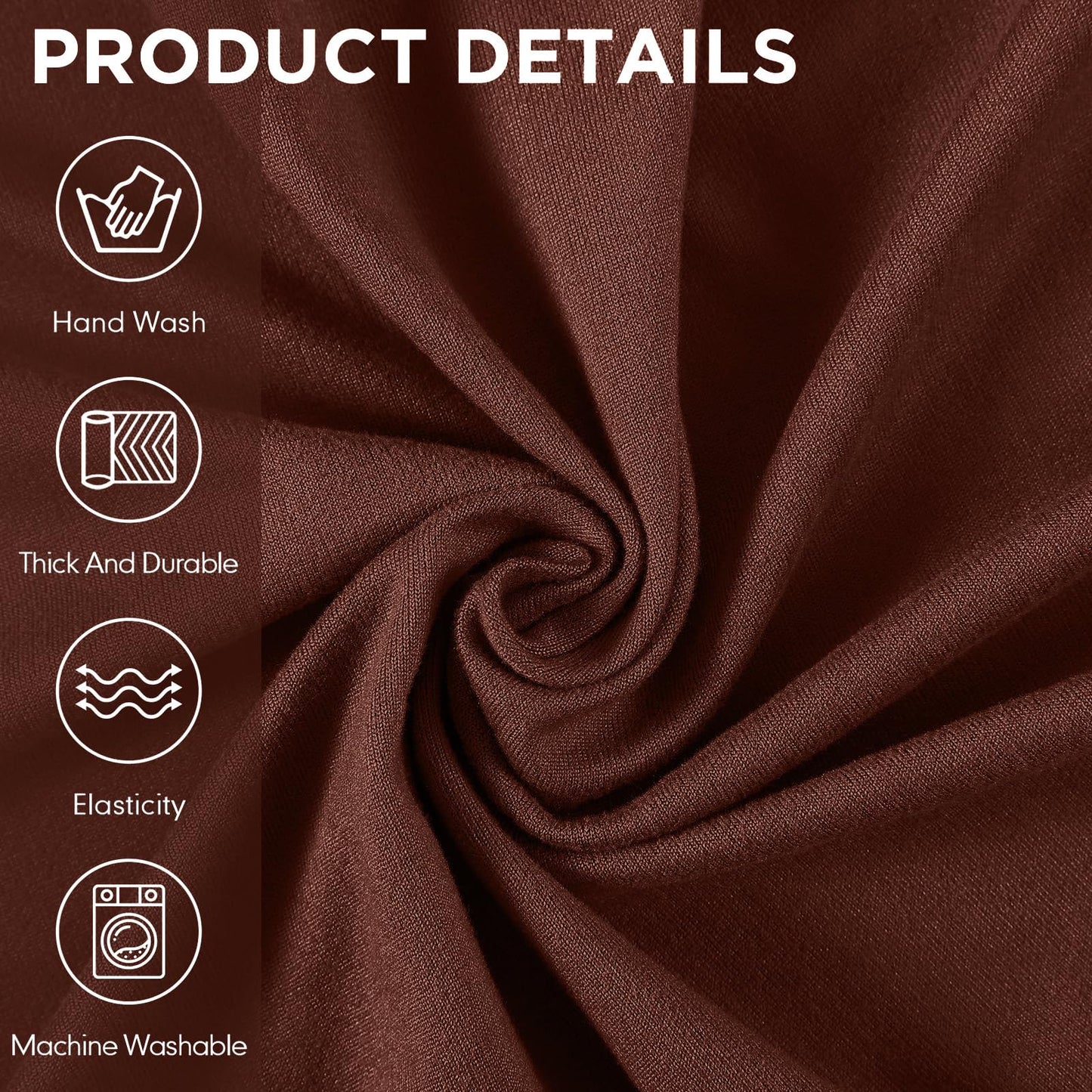 Peryiter 2 Pcs Sofa Covers Couch and Loveseat Covers Set Stretch Sofa Slipcover for Living Room Armchair Furniture Protector, Wrinkle Proof(Brown,Milk Silk)