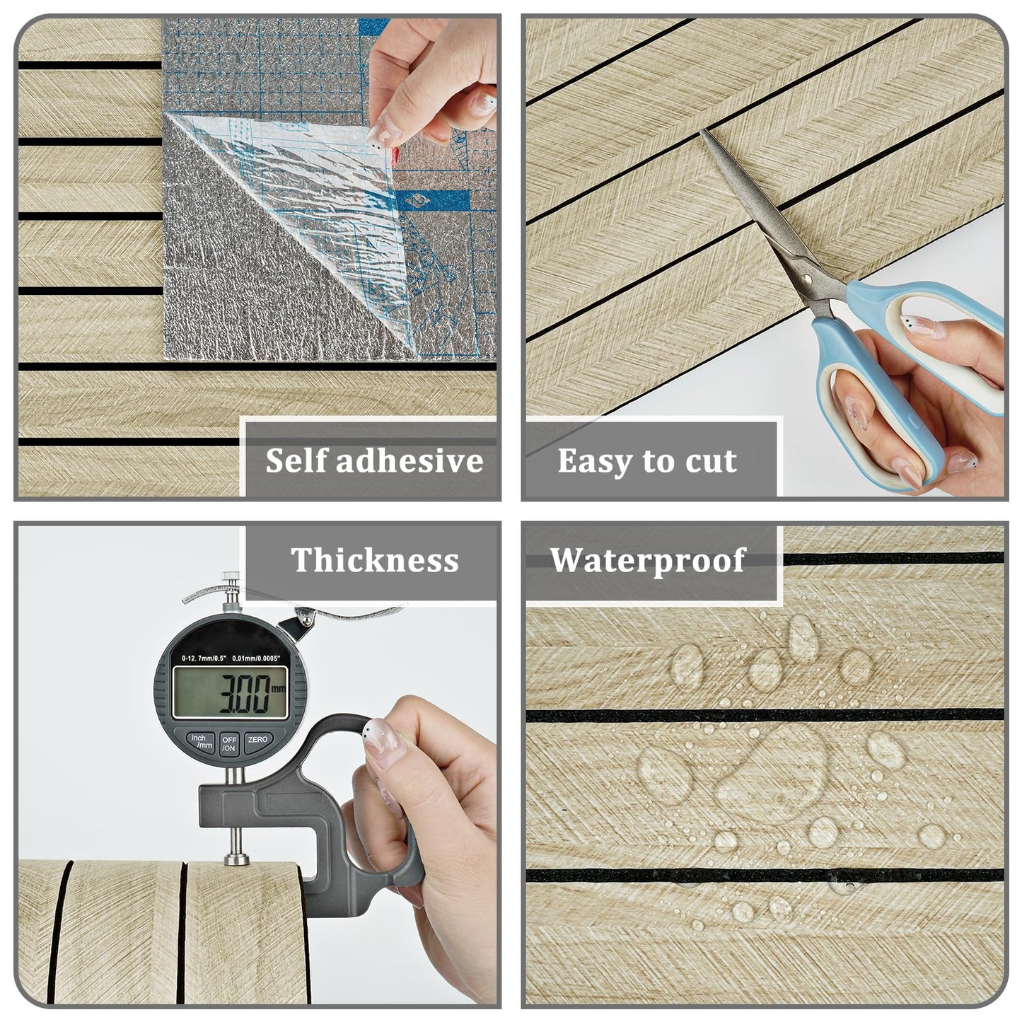 STICKEEP Oak Wood Panels Peel and Stick 3D Textured Acoustic Wall Slats Panel for Interior Wall Decor Self Adhesive Soundproof Wooden Slatted Panel Wallpaper for Bedroom Office Studio 23.6"x118"