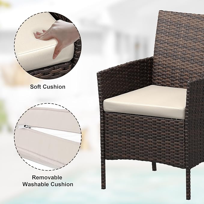 GarveeLife 3 Pieces Patio Furniture Set, Outdoor Furniture Sets