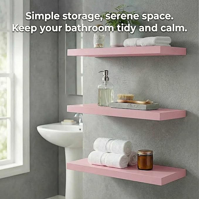 SAUMONIERES Floating Shelves Wall Shelf Solid Wood