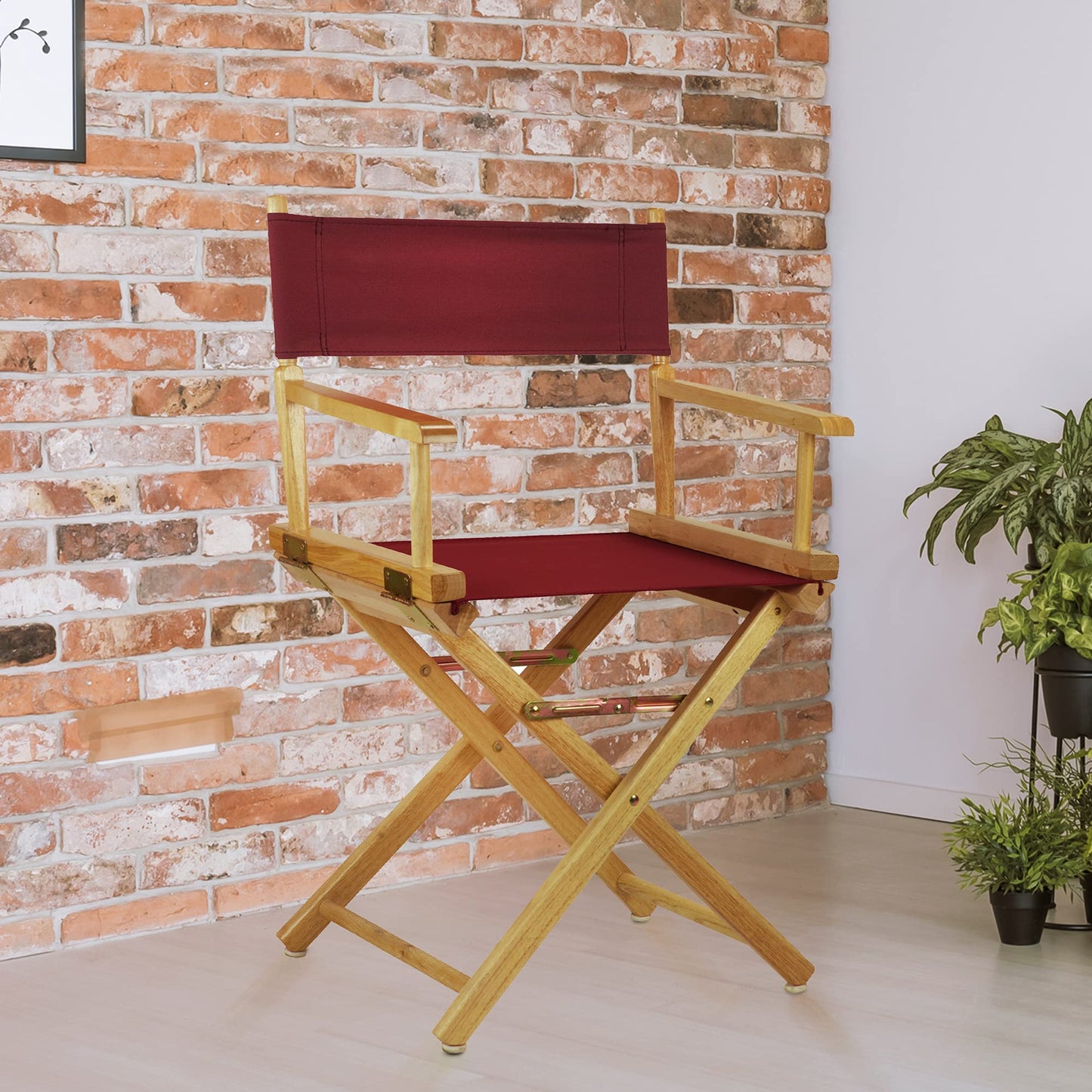 Casual Home Director Chair Canvas, 20"W x 16"D, Burgundy