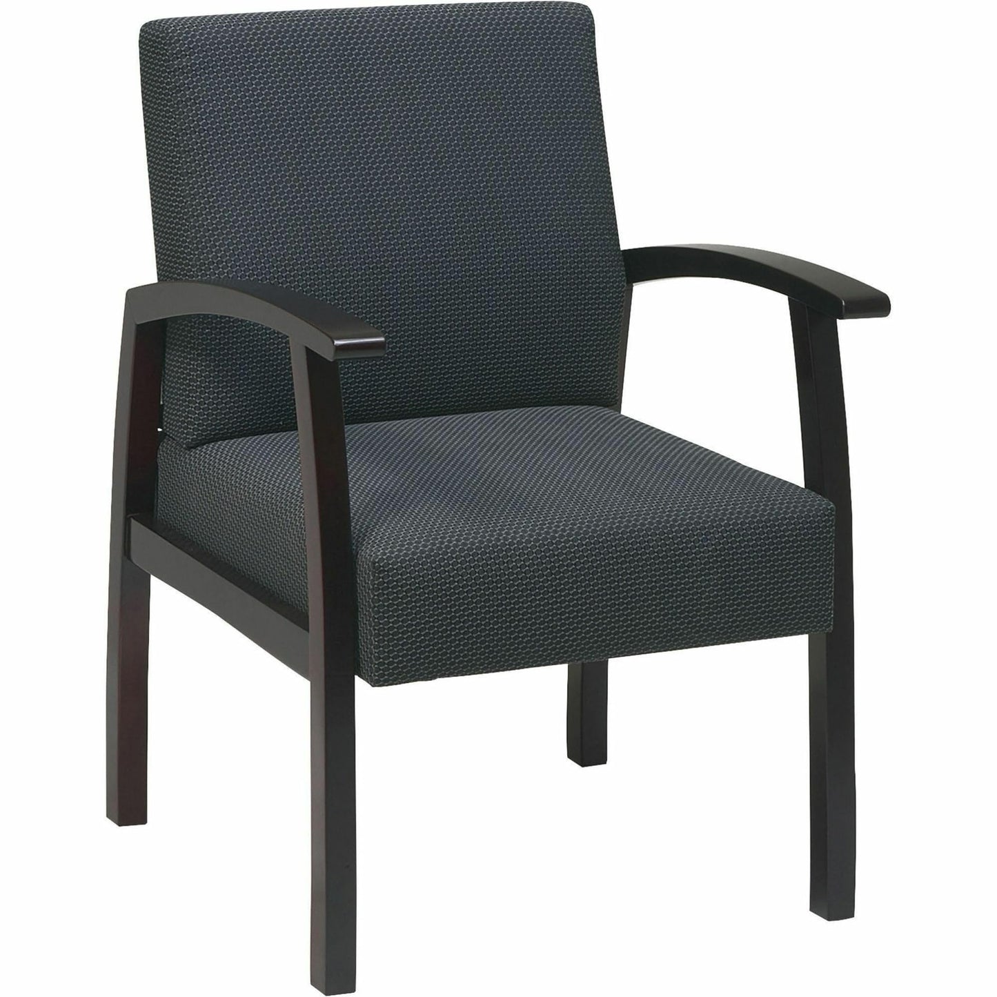 Lorell Deluxe Guest Chair, Mahogany/Charcoal