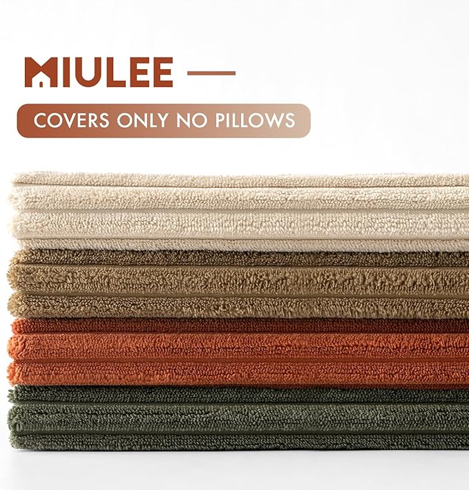 MIULEE Boho Farmhouse Throw Pillow Covers 18x18 Inch Set of 4 Rustic Modern