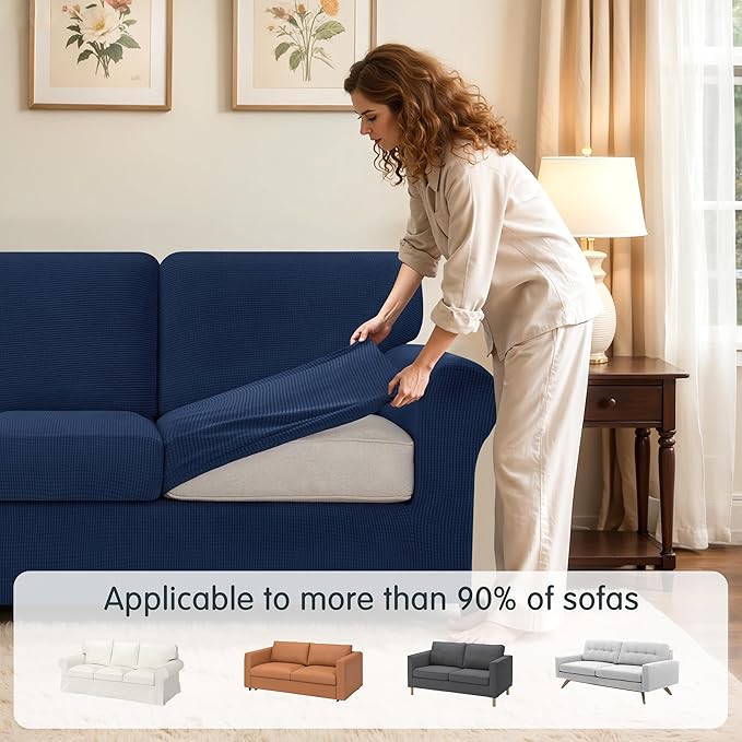 SUBRTEX 7 Pieces Stretch Sofa Slipcover Sets Couch Cover Sets Backrest Cushion