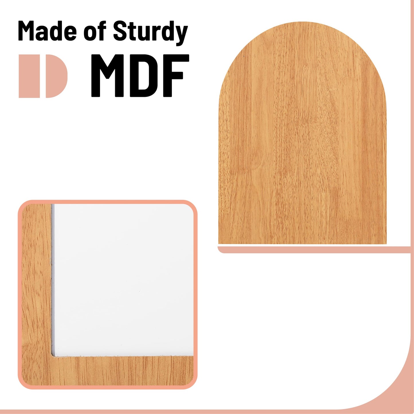 Mr. Pen Dry Erase Board, 16" x 12", Wooden Frame, Boho Design, Mini White Board for Kids & Students, Small Dry Erase Board