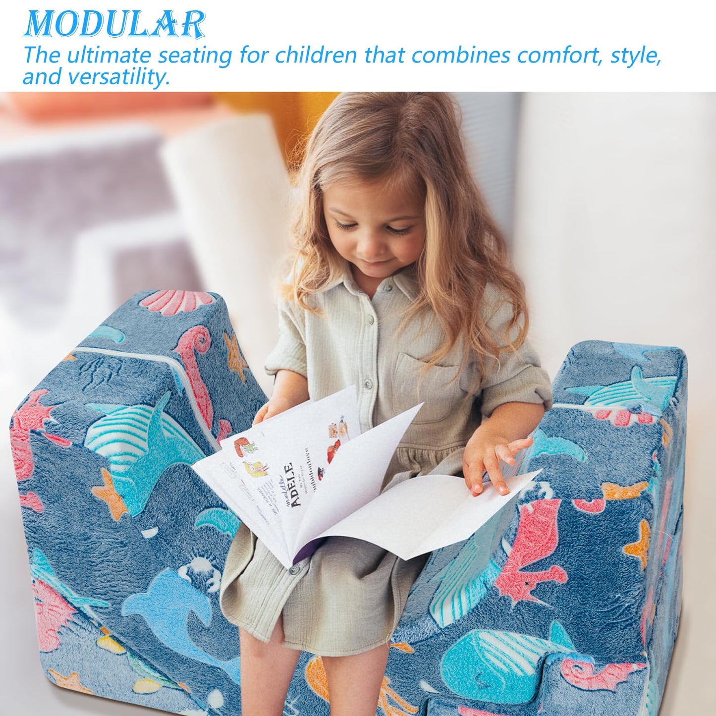 MeMoreCool Foam Climbing Toddler Couch – Modular Sofa with Slide & Stairs | Convertible Playroom Couch | Crawling & Climbing Soft Furniture | Washable Cover | Gift for Kids
