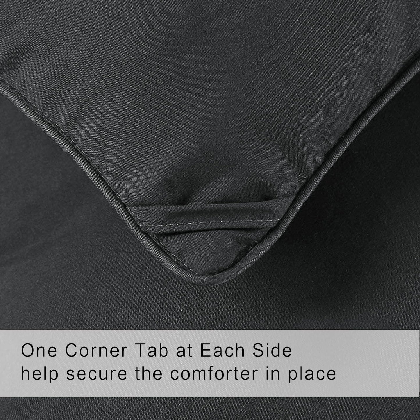 COHOME Premium King Size Comforter, All-Season Quilted Down Alternative Duvet Insert, Luxury Hotel GentleSoft Comforter with Anti-Clump Tech & 8 Tabs - Reversible - Dark Grey 90x102 inches