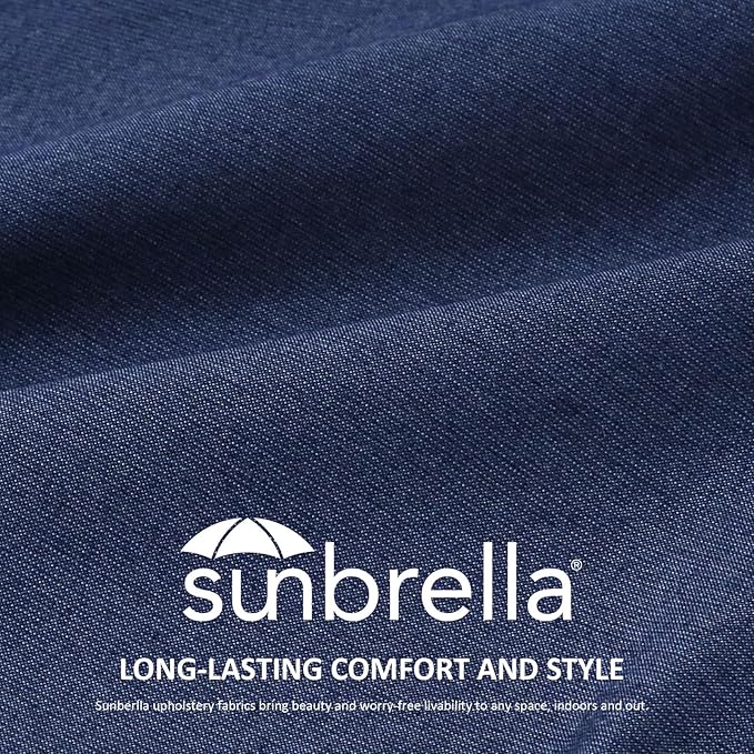 Unimatta Sunbrella Outdoor High Back Chair Cushion Seat Pads, 44 x 21 Inch