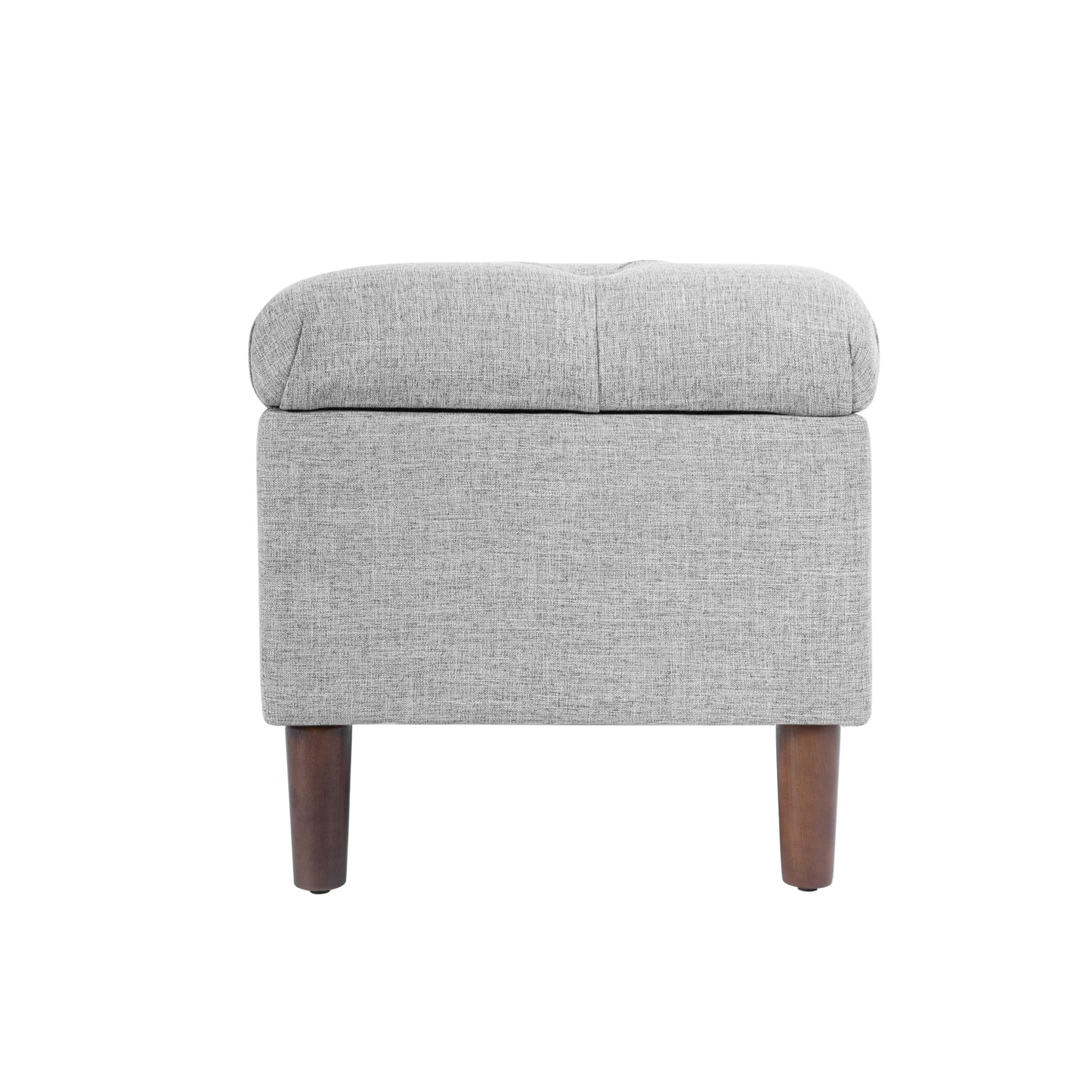 HomePop 40" Ainsley Button Tufted Storage Bench - Gray Woven