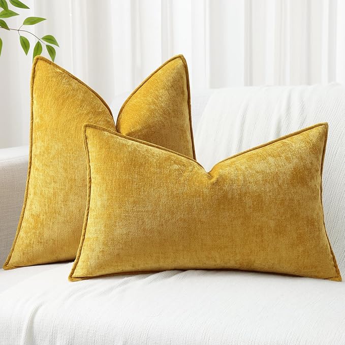 decorUhome Summer Couch Throw Pillow Covers 12x20 Set of 2, Decorative Soft