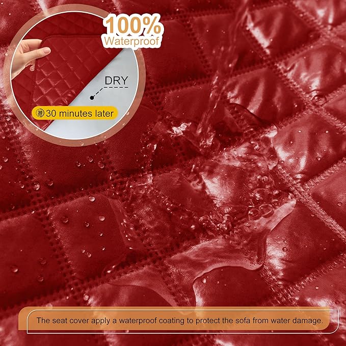 HDCAXKJ 100% Waterproof Reclining Sectional Couch Covers L Shape Recliner Sofa