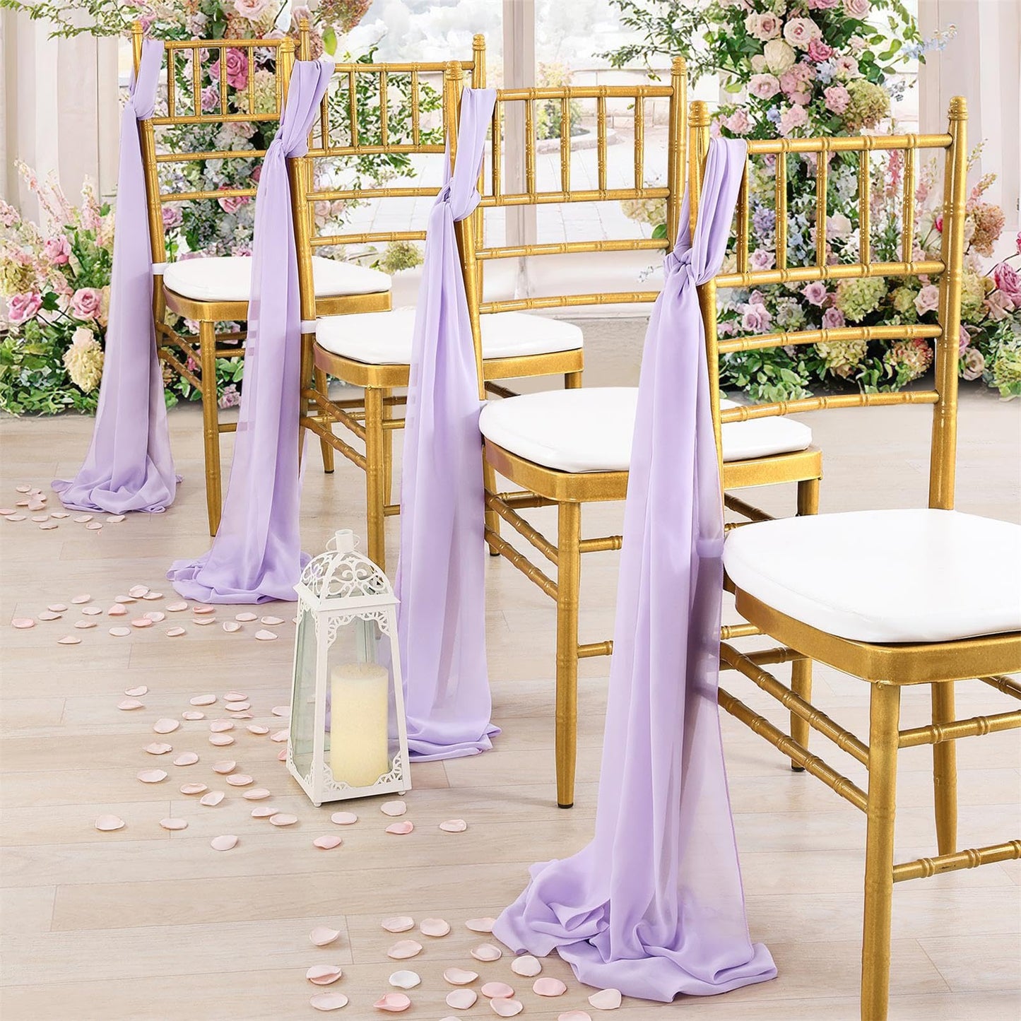 Light Purple 27 x 120 inches Long Soft Table Runner for Wedding Chiffon Table Runners Rectange and Round Table Decorations for Birthday Parties