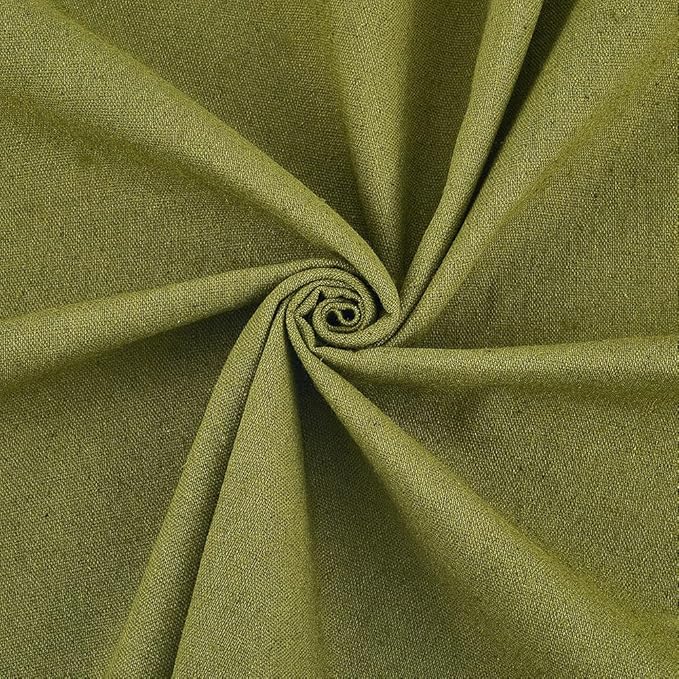 59.06 Inch Sage Green Linen Embroidery Fabric Needlework Cloth Soild Fabric