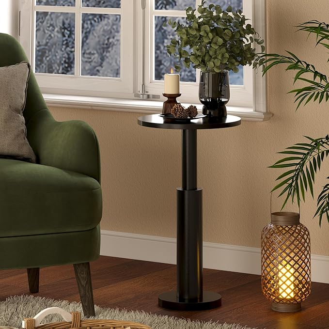 LAATOOREE Small Round Side Tables Set of 2, Drink Tables, Accent Coffee Tables
