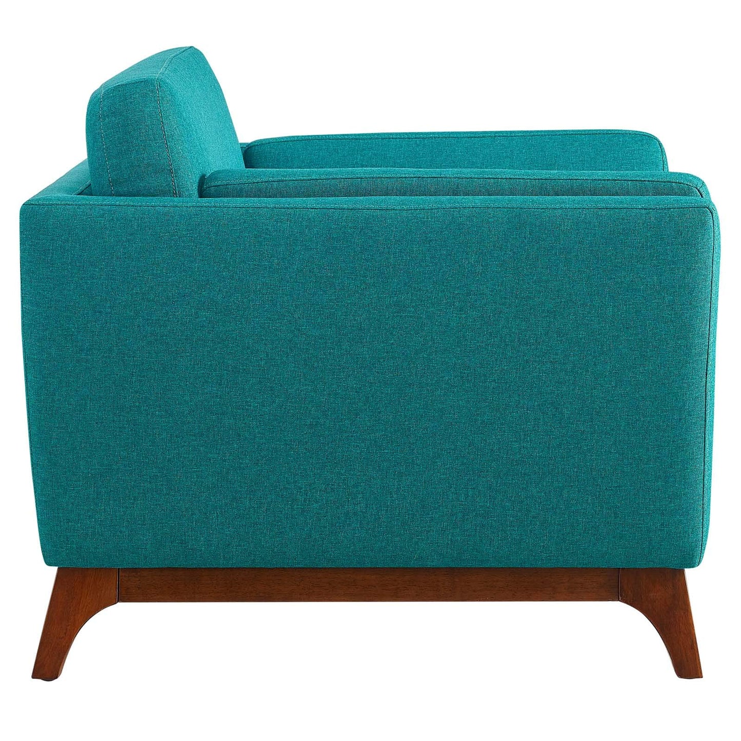 Modway Chance Mid-Century Modern Upholstered Fabric Accent Lounge Arm Chair In Teal