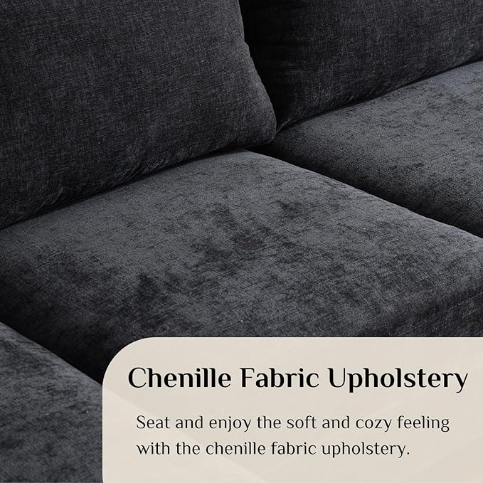 Karl home 111" Sectional Sofa U-Shaped 4-Seat Couch