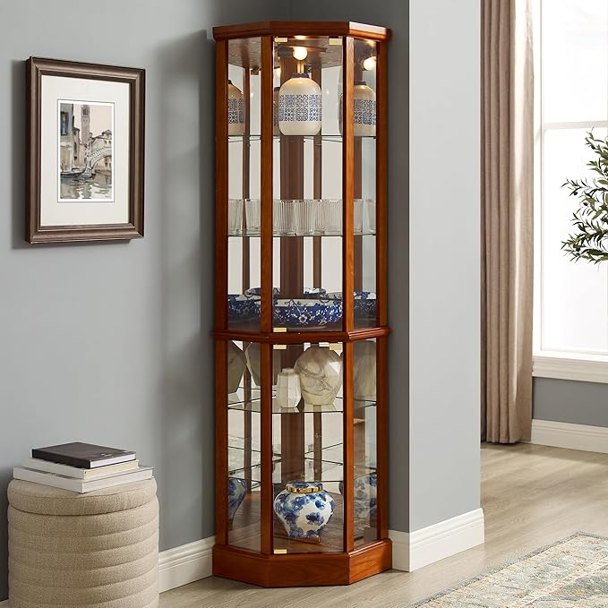 Corner Curio Cabinet, Wine Bar China Cabinet