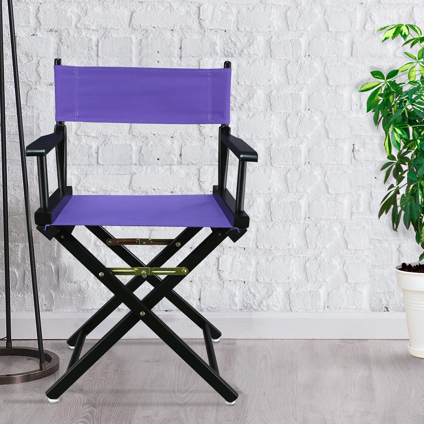 18" Director's Chair Black Frame-Brown Canvas