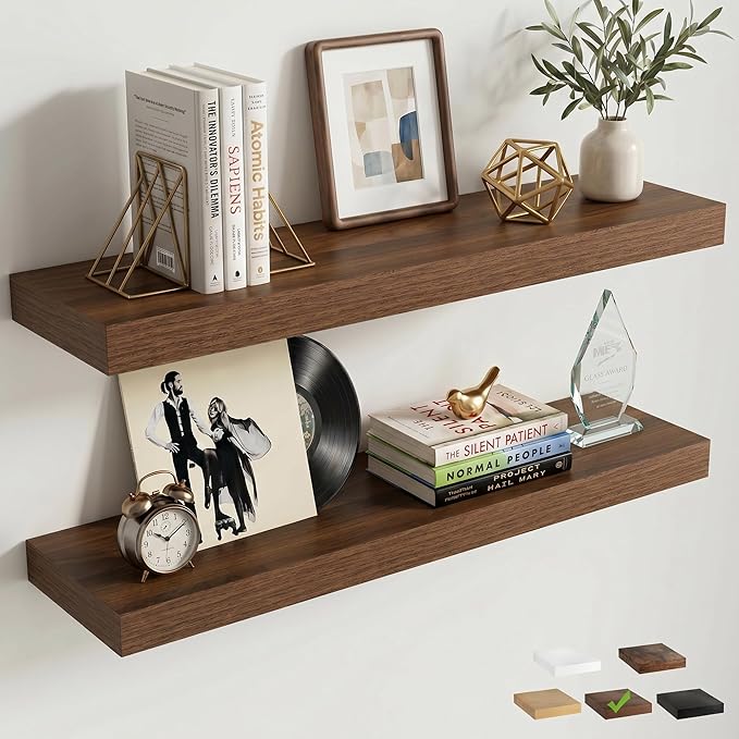 FLYJOE Floating Shelves for Wall, 32 Inch Floating Shelves Set of 2, Kitchen