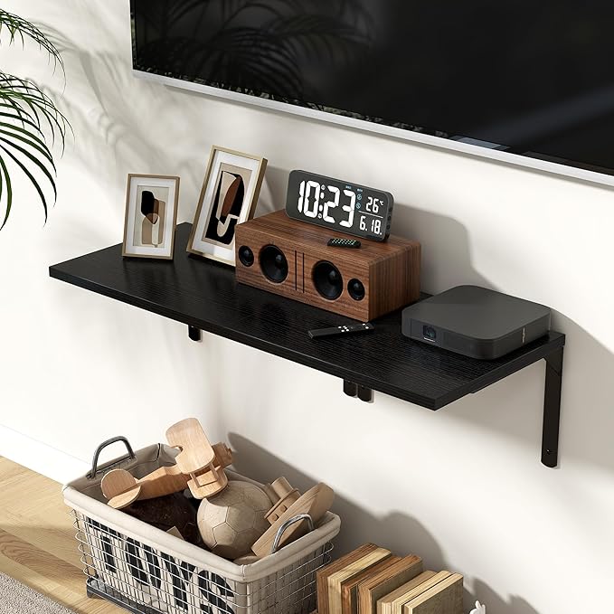 Fun Memories Floating Shelves for Wall, 12 Inch Deep Floating Shelves Set of 2