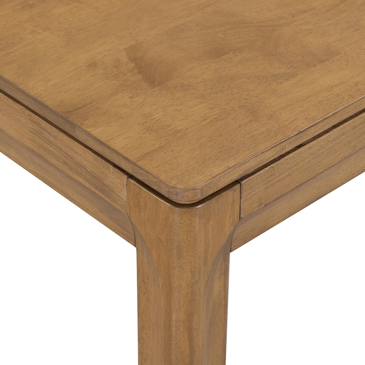 NTC Flow Modern Wooden Rectangle Desk Table with Hidden Drawer – Waterproof & Heat Resistant - Teak Look