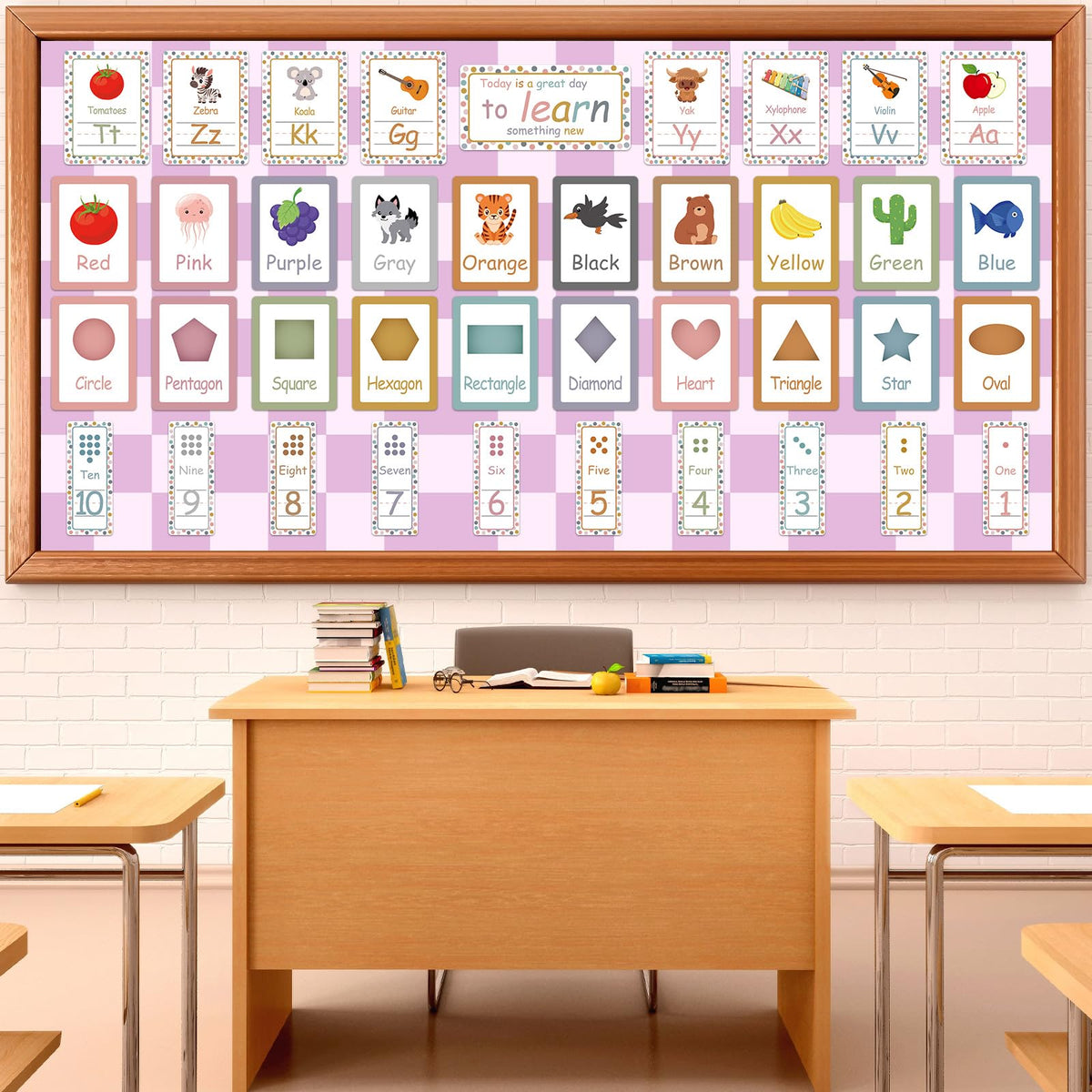 Purple Checked Bulletin Board Paper Roll Retro Pastel Purple Bulletin Board Background Back to School Classroom Decor Poster for Art Craft DIY Project Home Office Girls Party Supplies 17.7in x 20ft